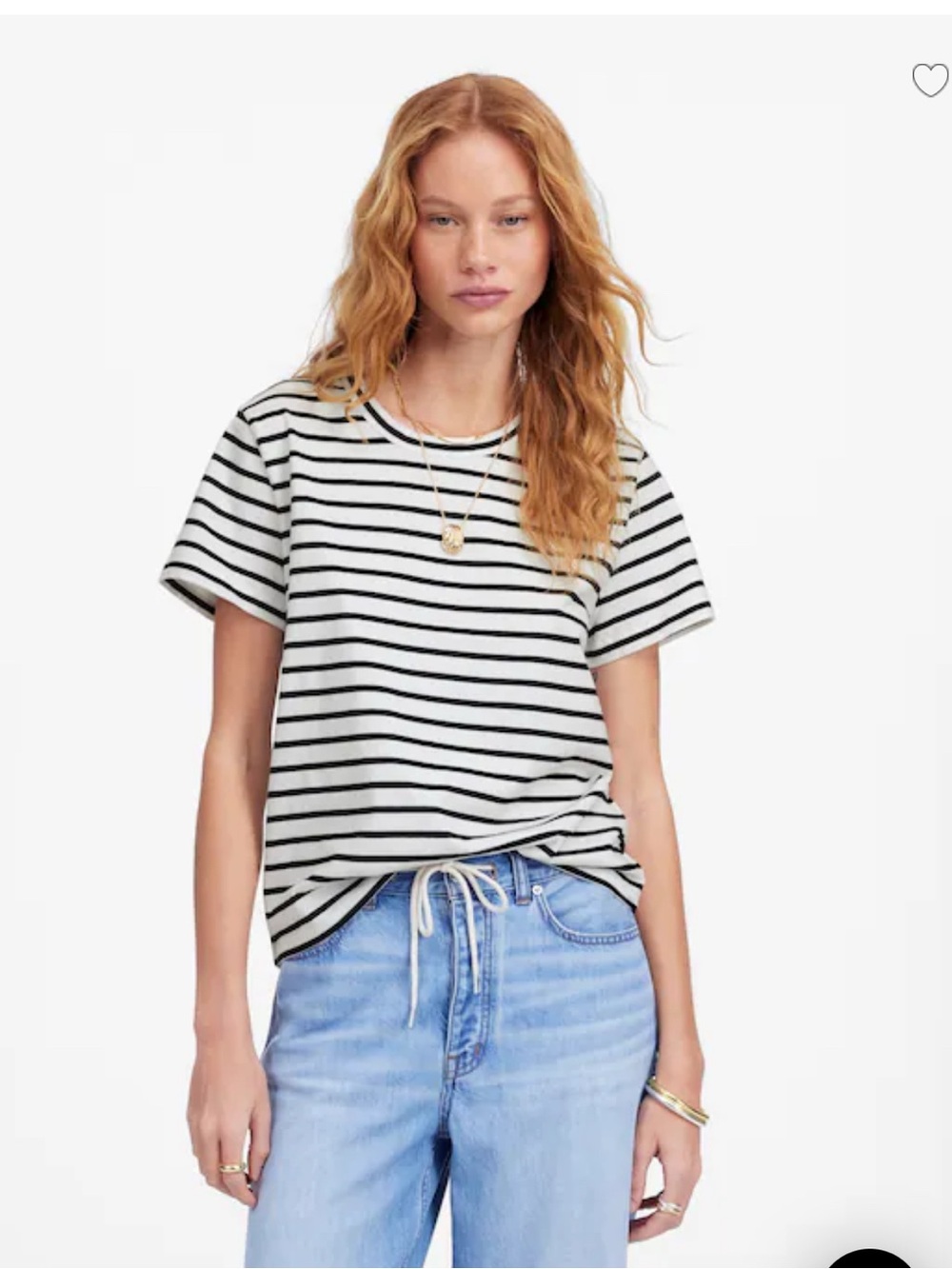 Madewell The Perfect Crewneck Tee in Allday Jersey